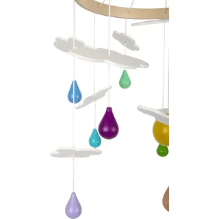 small foot 3D Mobile "Regenbogen" aus Holz, Dekoration im kindgerechten Design, für Kleinkinder und Babys, 12335