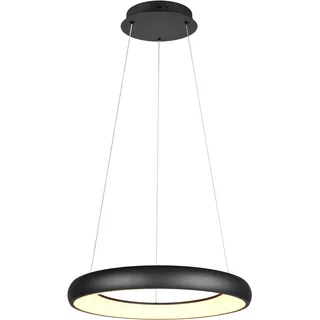 TRIO LEUCHTEN LED Pendelleuchte "CARDONA, LED Ring Hängeleuchte, 4400 Lumen 38W, Lichtfarbe einstellbar", schwarz (schwarz matt), 1, Ø 62cm H: 150cm, 1 Stk., Leuchten, 2300/3000/4000K warmweiß bis kaltweiß, 3 Stufen dimmbar Höhe 150cm Ø62, LED Pendelleuchte