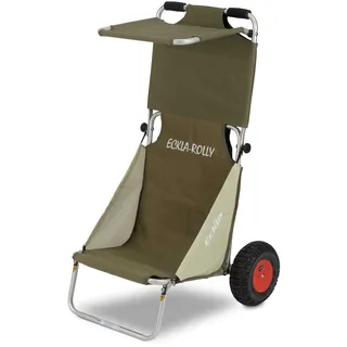 Eckla Beach-Rolly mit Sonnendach und Lufträdern oliv- grün