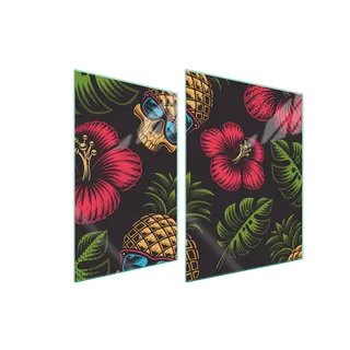 Glasschutzplatte Für Herd 70X52 Ananas