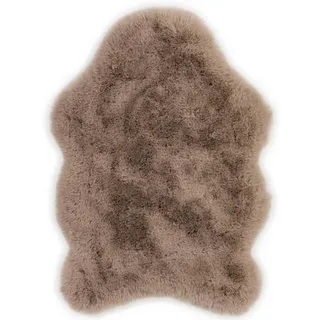 Schöner Wohnen Kunstfell , Hellbraun , Textil , organisch , 55x80 cm , für Fußbodenheizung geeignet, waschbar, pflegeleicht , Teppiche und Böden, Teppiche, Schaffelle & Kuhfelle