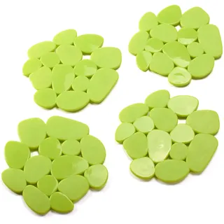 MSV Antirutschmatte für Bad oder Dusche, 4 Stück, Grün