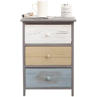 Mobili Rebecca Nachttisch Grau 29/40/56 cm , Holz , 29x56x40 cm , Schlafzimmer, Nachtkästchen