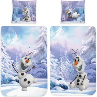 Frozen Die Eiskönigin Olaf Der Schneemann Bettwäsche Biber / Flanell