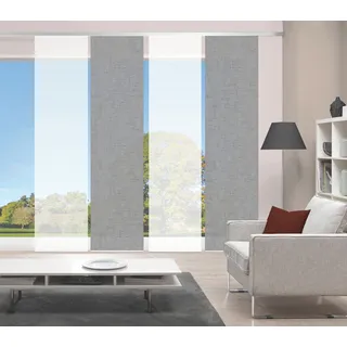 VISION S Schiebegardine »PIVE 4er SET« Paneelwagen 4 Stk. tlg. Schiebevorhang Digidruck 4er Set PIVE, grau