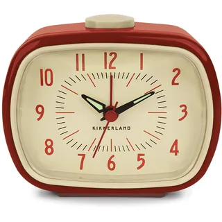 Kikkerland KKAC08-R-EU Retro-Wecker, Rot