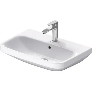 Duravit Waschtisch DURASTYLE mit Überlauf, Hahnlochbank, 650 x 440 mm, 1 Hahnloch weiß - Weiß