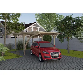 Weka Einzelcarport 606 A Gr.1 3,00 x 5,00 m braun