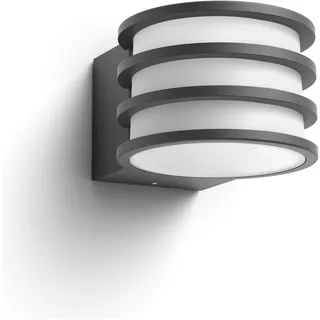 Philips Außenwandleuchte Aluminium 11,5 cm inkl. E27 LED-Lampe anthrazit