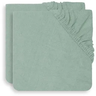 Jollein 2550-503-00095 Wickelunterlage Frottee 50x70cm Aschgrün (2er Pack), grün, 318 g