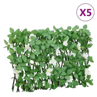 vidaXL Sichtschutzhecke 180 x 30 cm Grün PVC 5 St.