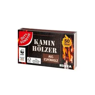 GUT&GÜNSTIG Streichhölzer Kaminhölzer braun, 50 St.