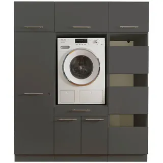 laundreezy Mehrzweckschrank-Set »LAUNDREEZY LDSK9«, grau