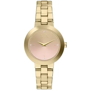 Armani Exchange Damen 36MM Goldfarbener Edelstahl Uhr, AX5182