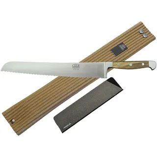 Güde Alpha Olive Messer Kochmesser Santoku Brotmesser Schälmesser Schinkenmesser Chai Dao ohne/mit Gravur + Prymo Farbe 1) Messer OHNE Gravur, Größe Brotmesser 32cm