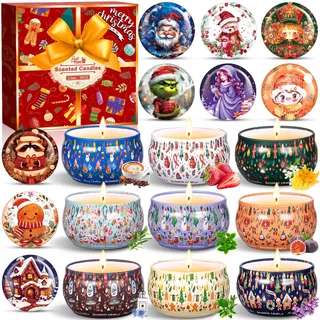 BBLTIFF Duftkerzen Geschenkset, 9 Stück Duftkerzen Set aus Sojawachs, Scented Candle, Duftkerze Weihnachten, Duftkerzen Geschenkset für Damen für Weihnachten, Geburtstage, Valentinstag, Muttertag