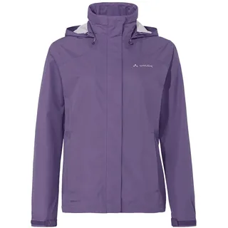 Vaude Regenjacke Damen Escape Light mulberry, wasserfeste Outdoor-Jacke, atmungsaktive Fahrradjacke mit Kapuze im Kragen, Klimaschonende Wanderjacke, 40