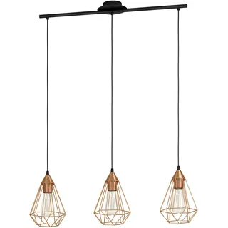 EGLO Tarbes 3-flg. 18 cm abstrakt bronze