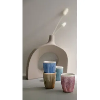 LeGer Home by Lena Gercke Espressotasse »LeGer Espressobecher, modernes Geschirr-Set Kianne, 4er Set« hohe Haltbarkeit, spülmaschinengeeignet & mikrowellengeeignet, 80 cl, bunt