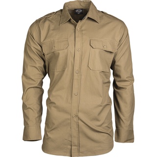 Mil-Tec Ripstop Feld, Hemd - Beige (Coyote) - 3XL