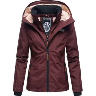 Marikoo Damen Übergangs Outdoor Jacke Windbreaker Regenjacke Erdbeere Wine Gr. 44 - XXL - bordeaux