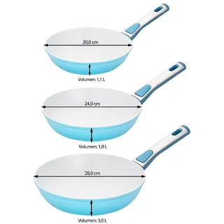 Genius Cerafit Revolution Pfannen-Set 7-tlg. 20 cm + 24 cm + 28 cm