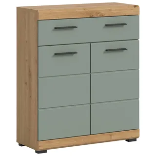 VCM Scout Standschrank 74 x 88 x 31 cm Salbei/Artisan Eiche
