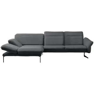 Himolla Ecksofa , Grau , Metall , Ottomane links, L-Form , 299x203 cm , Blauer Engel, Goldenes M, Made in Germany, Emas , Typenauswahl, Lederauswahl, Stoffauswahl, Sitzqualitäten, seitenverkehrt erhältlich, Hocker erhältlich, Rücken echt, individuell planbar , Wohnzimmer, Sofas & Couches, Wohnlandschaften, Ecksofas
