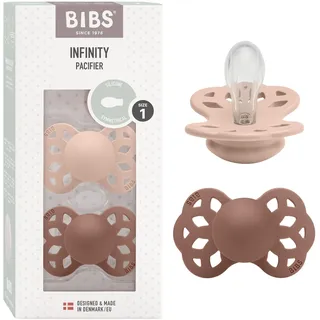 Bibs Schnuller Infinity Blush & Woodchuck - Silikon symmetrisch 0-6m (2er)