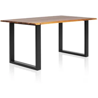 SalesFever Esstisch 180 x 90 x 77 cm | cognac | 378410