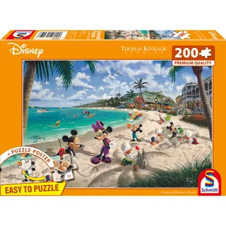 Schmidt Spiele 56559 Thomas Kinkade, Thomas Kinkade, Disney, Mickey and Minnie in Florida, 200 Teile Puzzle