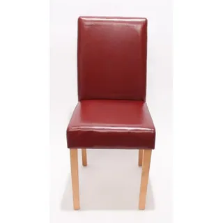 MCW Esszimmerstuhl Leder Rot/Braun 4er-Set