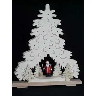 Schwibbogen Weihnachtstanne mit Weihnachtsmann Größe =36x43cm NEU Leuchterbogen