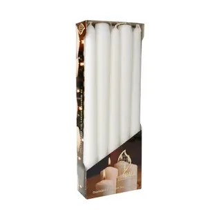 Papstar Leuchterkerzen, Hochwertige Spitzkerzen für eine gemütliche Stimmung, 1 Packung = 10 Stück, weiß