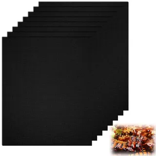 8 er Pack BBQ Grillmatte,40 X 33 cm Grillmatten für Gasgrill,Grillfolie für Gasgrill Wiederverwendbar,Grill Folie,Teflon Grillmatte für Gasgrill,Grillunterlage,Grill Unterlage für Holzkohle Backofen