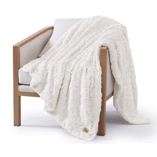 UGG Adalee 10483 Überwurfdecke aus weichem Kunstfell, wendbar, luxuriös, gemütlich, flauschig, flauschig, Hotelstil, Boho, Heimdekoration, weiche, luxuriöse, Bequeme Decken für Couch, 178 x 127 cm,