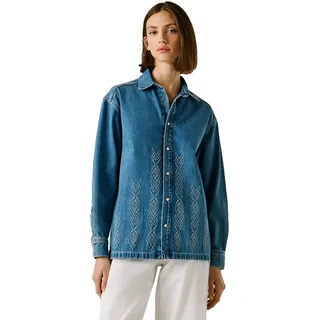 Pepe Jeans Ellen Ikat Langarmhemd - Denim