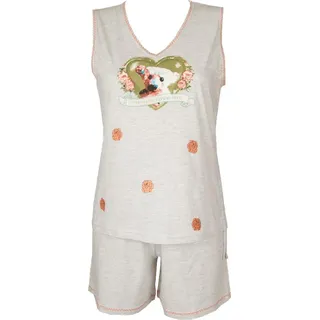 Pyjamas Frau Damen ärmellos kurze Hosen Baumwolle RAGNO Artikel N75985, Taglia 44, Cotone 93%,Viscosa 7%