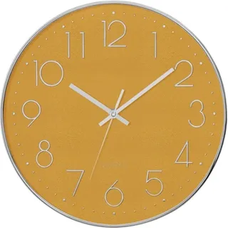 Atmosphera | Wanduhr - Laure - 30 cm - Gelb - Klassisches Design - Funktional und Stylisch - Gelb