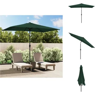 vidaXL Sonnenschirm 200 x 300 cm Grün Rechteckig - Sonnenschirme & Sonnenschutze - Grün