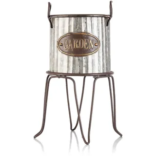 Alpine Corporation Blumentopf mit Ständer, Metall, 40,6 cm hoch