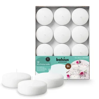 Bolsius Maxi Schwimmkerzen 12 St. weiß