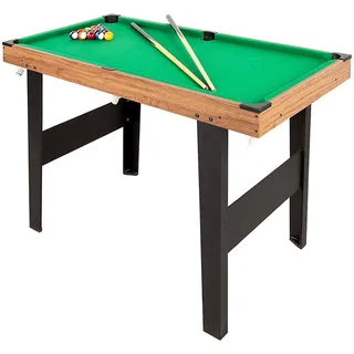 ColorBaby 85434 Amerikanischer Billardtisch für Kinder und Erwachsene, 121 x 61 x 70 cm, aus robustem Holz, inklusive 2 Queues, 16 Kugeln, 1 Kreide, 1 Bürste und 1 Dreieck, 2-4 Spieler, 6 Jahre und