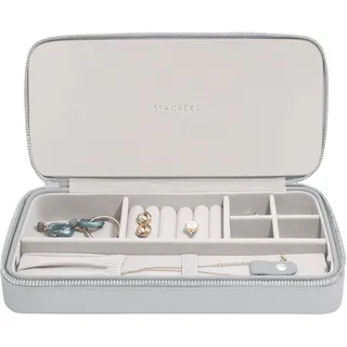 "Stackers Pebble Grey Sleek Halskette Reise-Schmuckkästchen