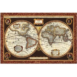 Artland Wandbild »Weltkarte« 1 Stk. tlg. als Alubild, Outdoorbild, Leinwandbild, Poster, Wandaufkleber, braun