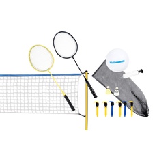 Bild Volleyball- und Badminton-Set - Federball-Set - mit Netz, Schlägern, Shuttles und Ball - 310 x 168 cm