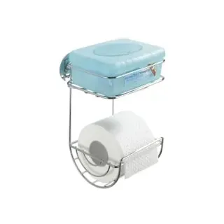 Wenko Toilettenpapierhalter mit Ablage Turbo-Loc
