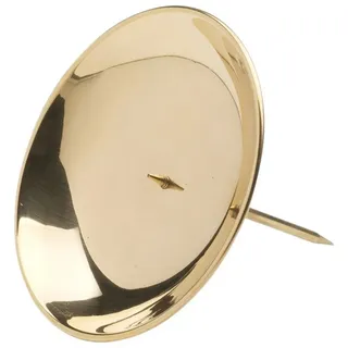 Nklaus Adventskranz Kerzenhalter mit Dorn Ø10cm Messing Gold Glanz poliert Dekoration Oberfläche glatt 10660