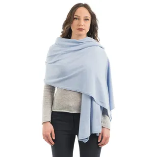 Dalle Piane Cashmere - Stola aus Kaschmir-Gemisch - Made in Italy - Damen, Farbe: Himmel, Einheitsgröße