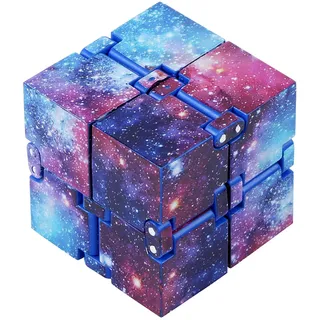 Fidget Infinity Cube, Infinity Cube Antistress Spielzeug Fidget Toy Würfel für Stress und Angst Linderung Entspannendes Spielzeug (Lila) Purple